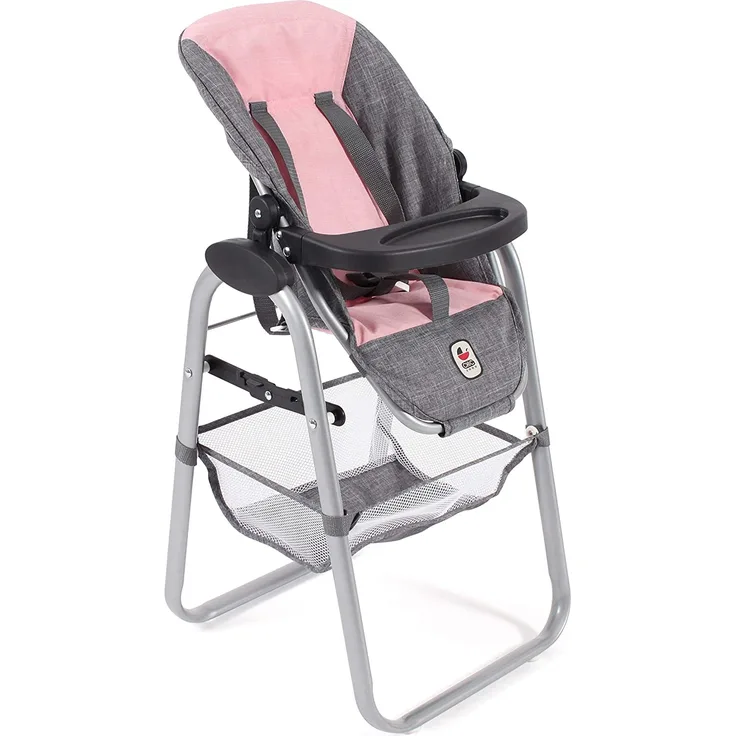 Bayer Chic 2000 - Puppen-Hochstuhl grau/rosa