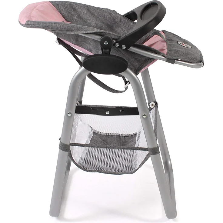 Bayer Chic 2000 - Puppen-Hochstuhl grau/rosa – Bild 2