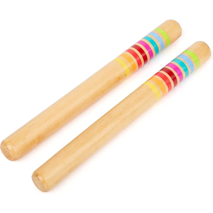 Small Foot 11496 Klangstäbe, Holz, Musikinstrument für Kinder, Produktgruppe Sound Spielzeug, Mehrfarbig