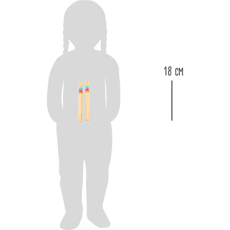 Small Foot 11496 Klangstäbe, Holz, Musikinstrument für Kinder, Produktgruppe Sound Spielzeug, Mehrfarbig – Bild 4