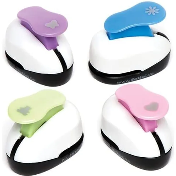 folia 7219 - Ganzjahr Motivstanzermini Set 1, 4 Stanzer (8mm) sortiert