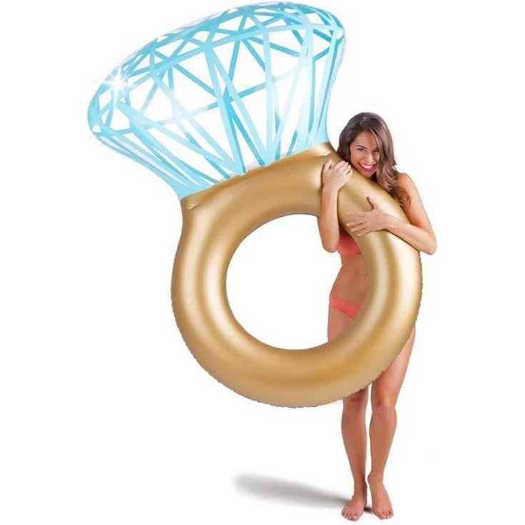 Aufblasbare Pool Luftmatratze, Poolparty Diamant Schwimmring und Herbewegung mit Doppel Schnellventilen, Fotografie Requisiten, Aufblasbare Pool Lounger Spielzeug für Erwachsene 55 X 47,2 X 15,7" – Bild 1