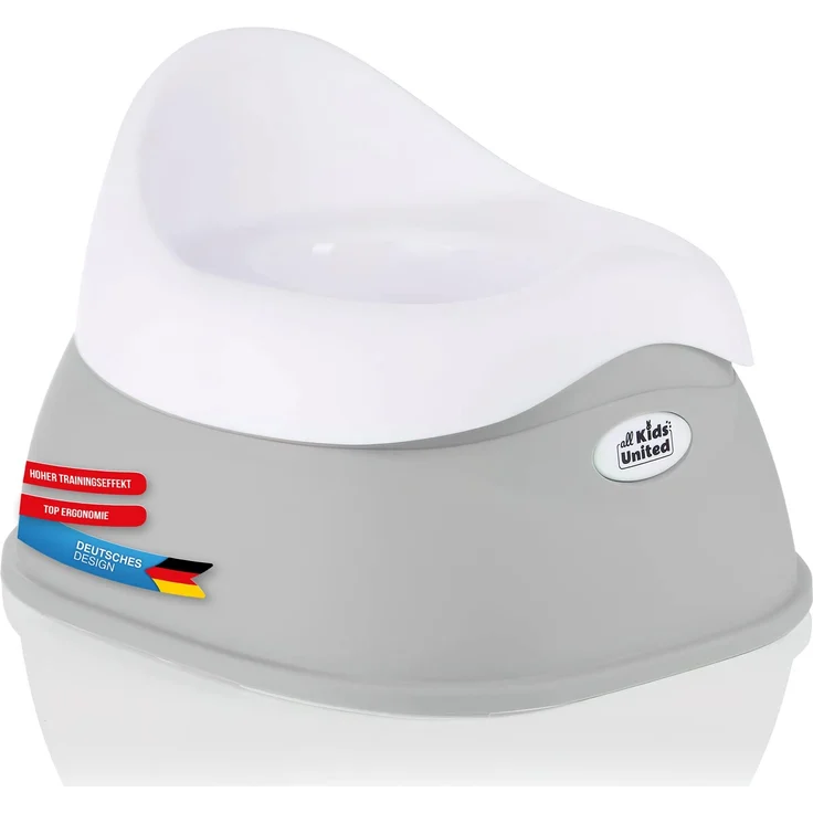 all Kids United® Kinder-Töpfchen; Baby Übungstöpfchen; Toiletten-Trainer zum Üben - Kindertopf WC-Kinderaufsatz (Grau) – Bild 1