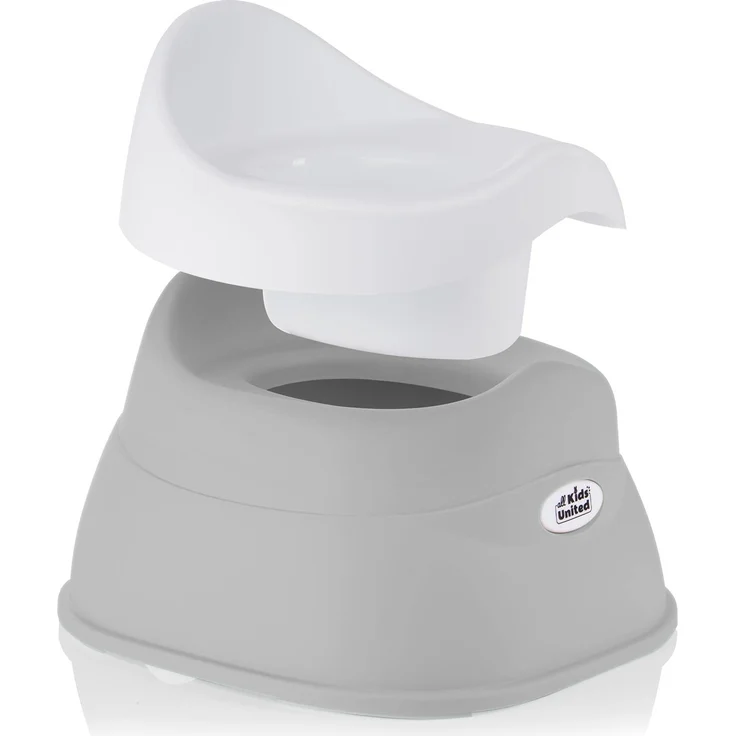 all Kids United® Kinder-Töpfchen; Baby Übungstöpfchen; Toiletten-Trainer zum Üben - Kindertopf WC-Kinderaufsatz (Grau) – Bild 2