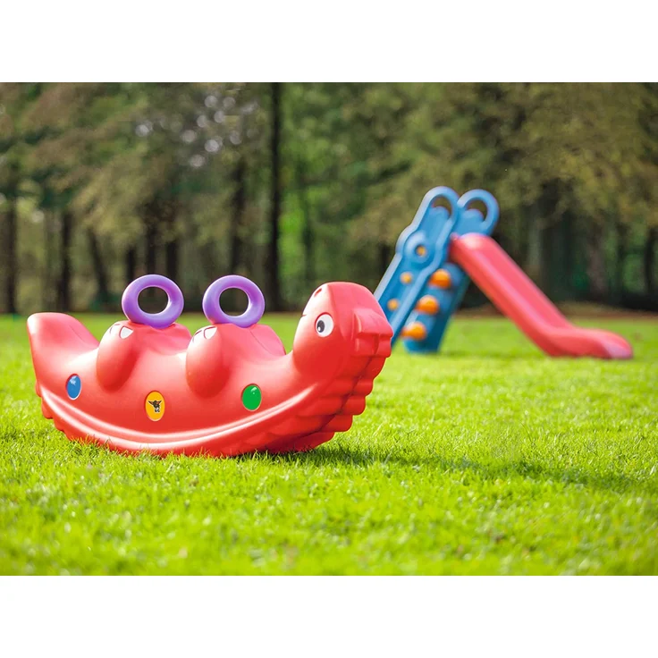 BIG Sammy Rocker, Kinderwippe für 1 bis 3 Personen, mit süßen Rückenschuppen und stabilen Griffen, belastbar bis zu 50 kg, für Kinder ab 1 Jahr – Bild 4