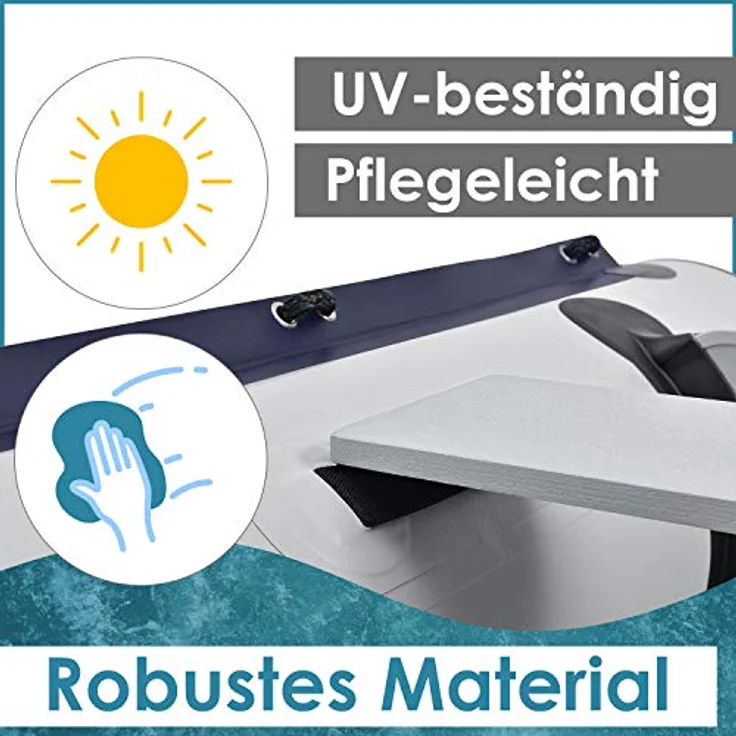 ArtSport 'Schlauchboot 3,20 m mit 2 Sitzbänken', mit Aluboden, für 4 Personen, inkl. Paddel, Luftpumpe, Tragetasche und 4x Aluminium-Böden – Bild 14