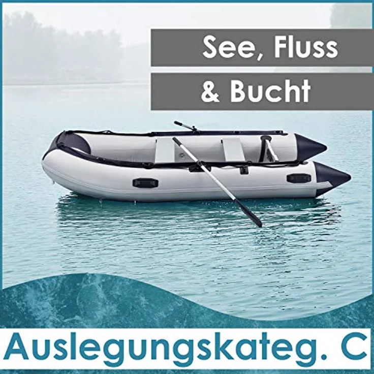 ArtSport 'Schlauchboot 3,20 m mit 2 Sitzbänken', mit Aluboden, für 4 Personen, inkl. Paddel, Luftpumpe, Tragetasche und 4x Aluminium-Böden – Bild 13