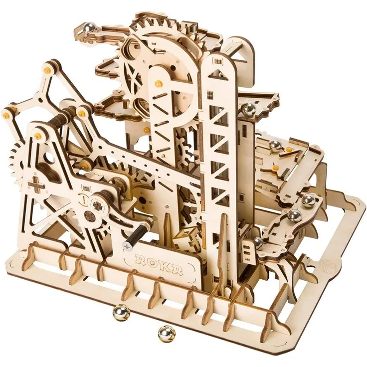 Robotime 3D-Puzzle Knikkerbaan Holz braun 227-teilig