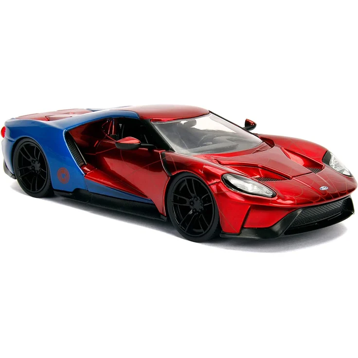 Jada Toys 253225002 'Marvel Spider-Man 2017 Ford GT 1:24', ab 8 Jahren, Spielzeugauto, öffnende Türen, Kofferraum & Motorhaube, inkl. Spiderman Figur, 1:24, rot – Bild 11