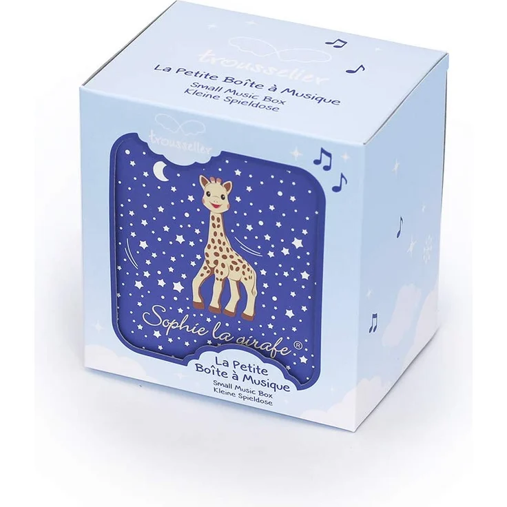 Trousselier - Sophie Die Giraffe - Schatztruhe & Musikschmuckdose - Spieluhr - Ideal für Kinder - Phosphoreszierend - Leuchtet im Dunkeln - Musik La Valse d'Amélie Poulain - Farbe dunkelblau – Bild 6