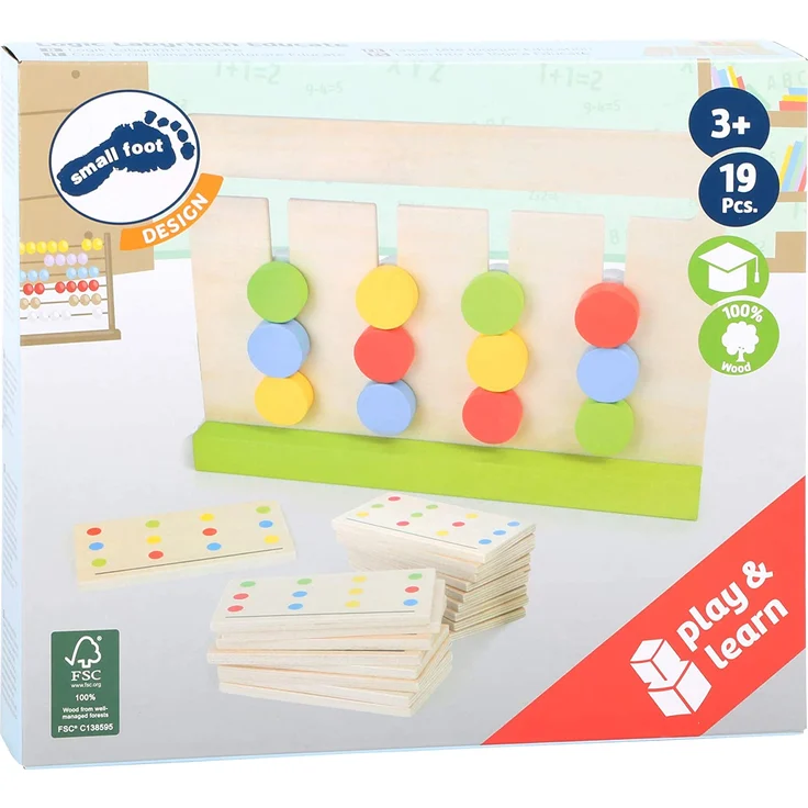 small foot 11103 Logik Labyrinth Educate aus Holz, FSC 100%-Zertifiziert Spielzeug, Mehrfarbig – Bild 4