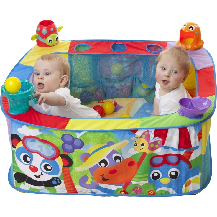 Playgro Pop Up Baby Bällebad, Ab 6 Monaten, Pop and Drop Ball Activity Gym, Bunt, 40175 - Preisvergleich – Bild 3