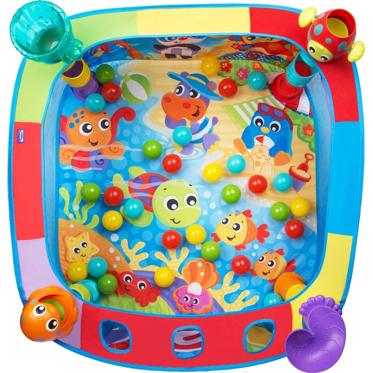 Playgro Pop Up Baby Bällebad, Ab 6 Monaten, Pop and Drop Ball Activity Gym, Bunt, 40175 - Preisvergleich – Bild 2