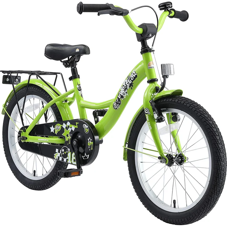 Bikestar Classic Kinderfahrrad 18 Zoll - Grün – Bild 1