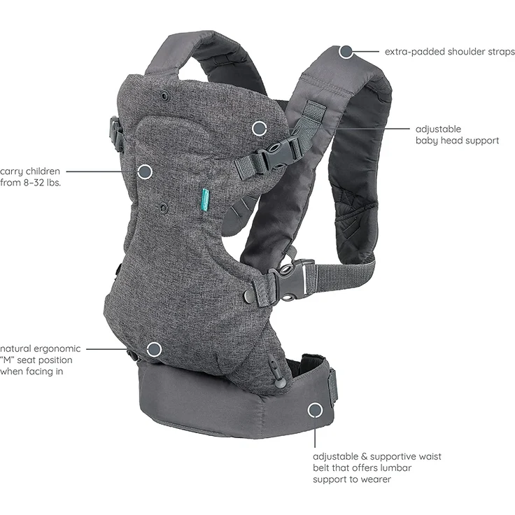 Infantino Flip 4-in-1 Convertible Carrier Gray – Bild 5