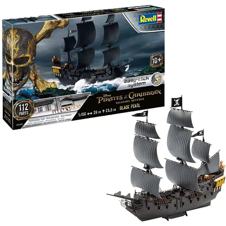Revell easy click, 05499 BLACK PEARL, Modellbausatz, Maßstab 1:150, 26cm – Bild 1