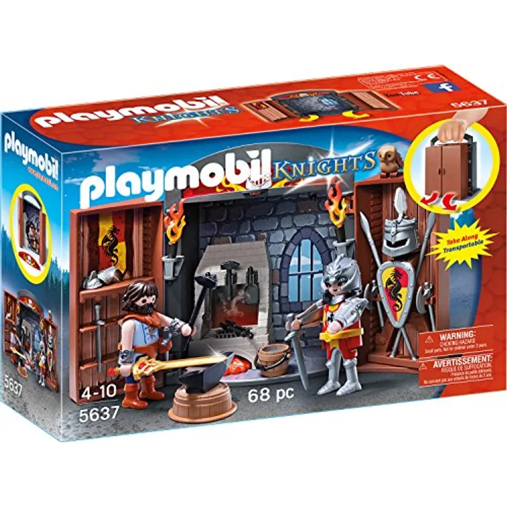 Playmobil 5637 - Ritterschmiede, Aufklapp-Spiel-Box