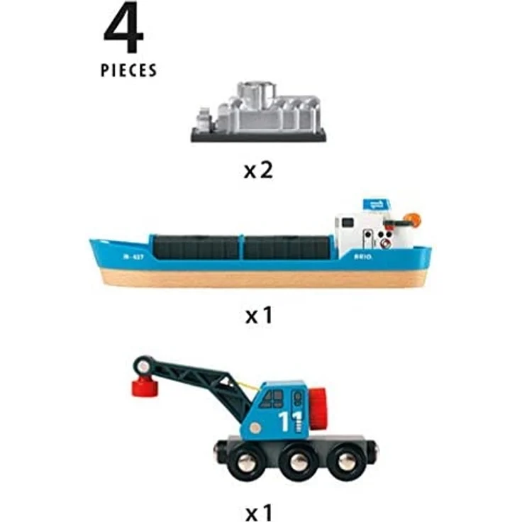 BRIO Bahn - Containerschiff mit Kranwagen - Preisvergleich – Bild 5