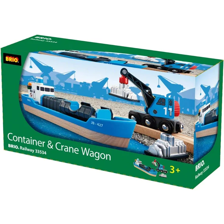 BRIO Bahn - Containerschiff mit Kranwagen - Preisvergleich – Bild 2