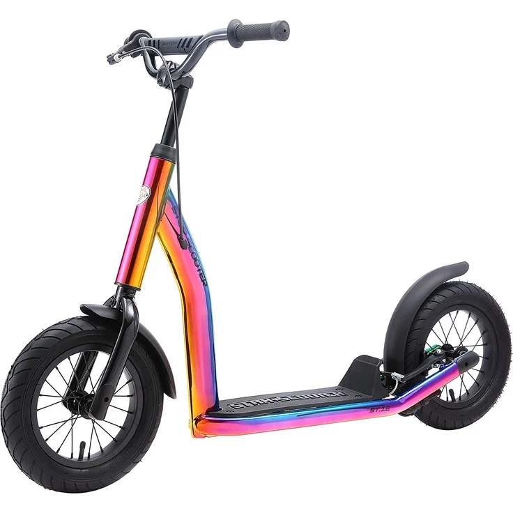BIKESTAR Tretroller Kinderroller ab 7 Jahre | 12 Zoll New Gen Sport | Chrom – Bild 5