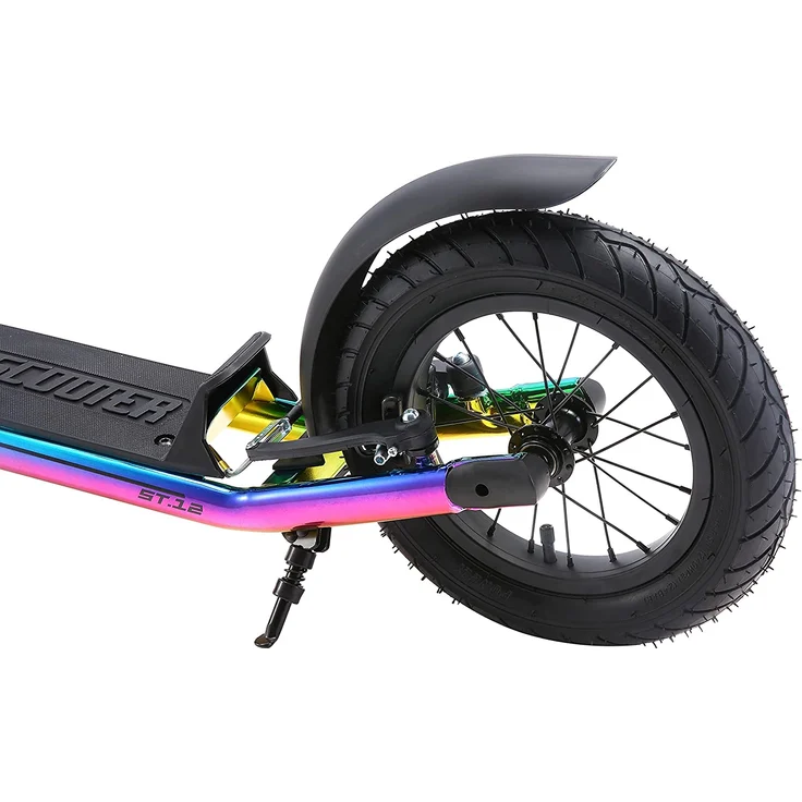 BIKESTAR Tretroller Kinderroller ab 7 Jahre | 12 Zoll New Gen Sport | Chrom – Bild 4