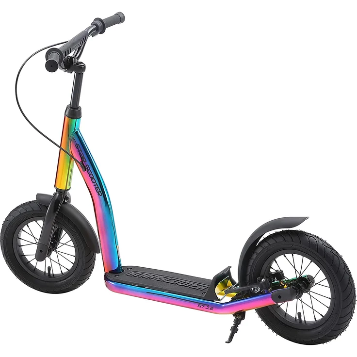 BIKESTAR Tretroller Kinderroller ab 7 Jahre | 12 Zoll New Gen Sport | Chrom – Bild 3