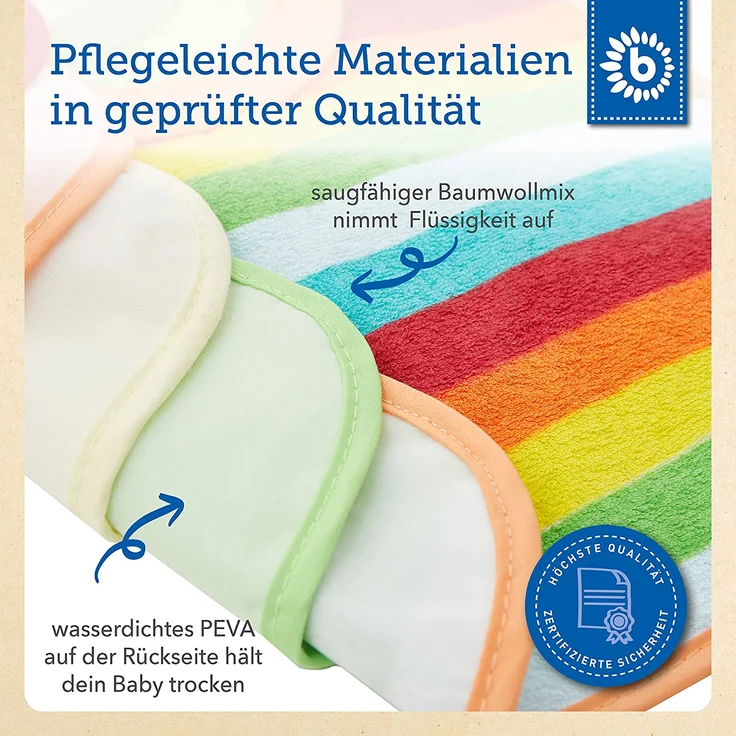Bieco Baby Schlupf Lätzchen, 6er Pack mit Klettverschluss, Baumwolle, abwaschbar und wasserdicht Kinderlätzchen – Bild 5