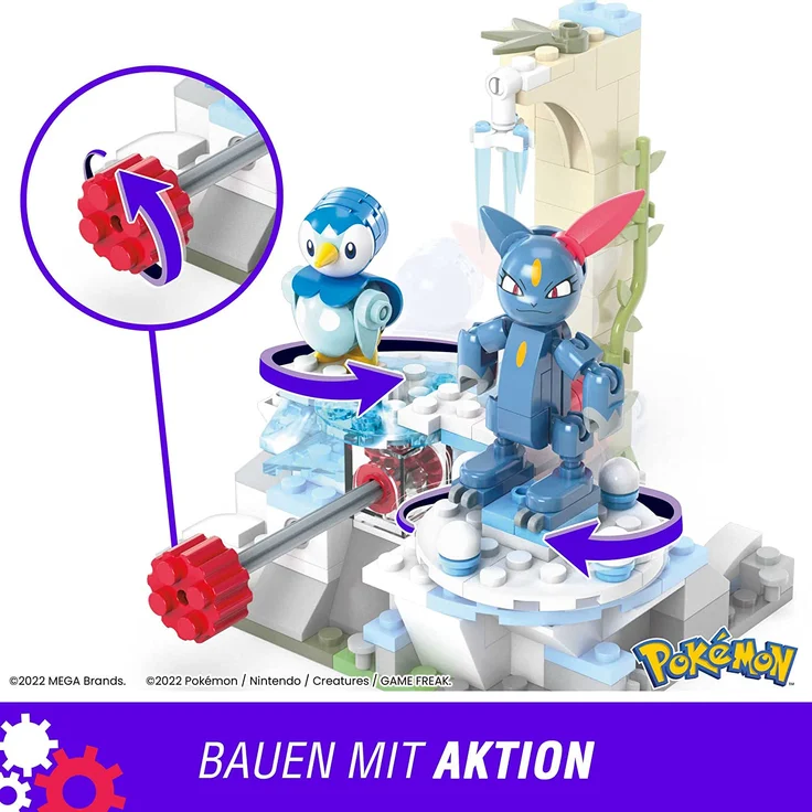 Mega Bloks Klocki Mega Pokemon Sniezny dzien Piplupa i Sneasela 183 elements – Bild 4