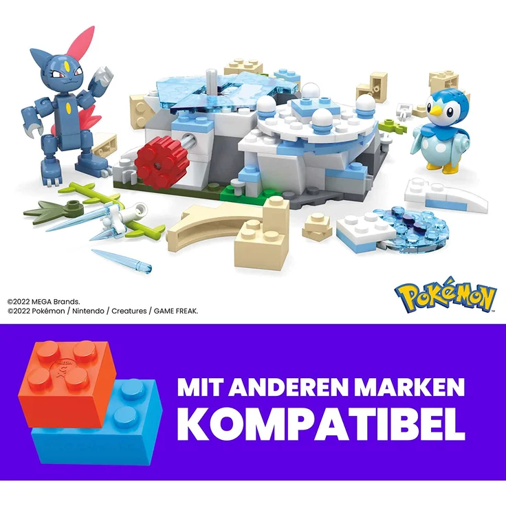 Mega Bloks Klocki Mega Pokemon Sniezny dzien Piplupa i Sneasela 183 elements – Bild 7