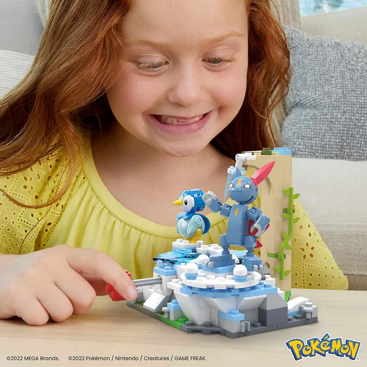 Mega Bloks Klocki Mega Pokemon Sniezny dzien Piplupa i Sneasela 183 elements – Bild 3