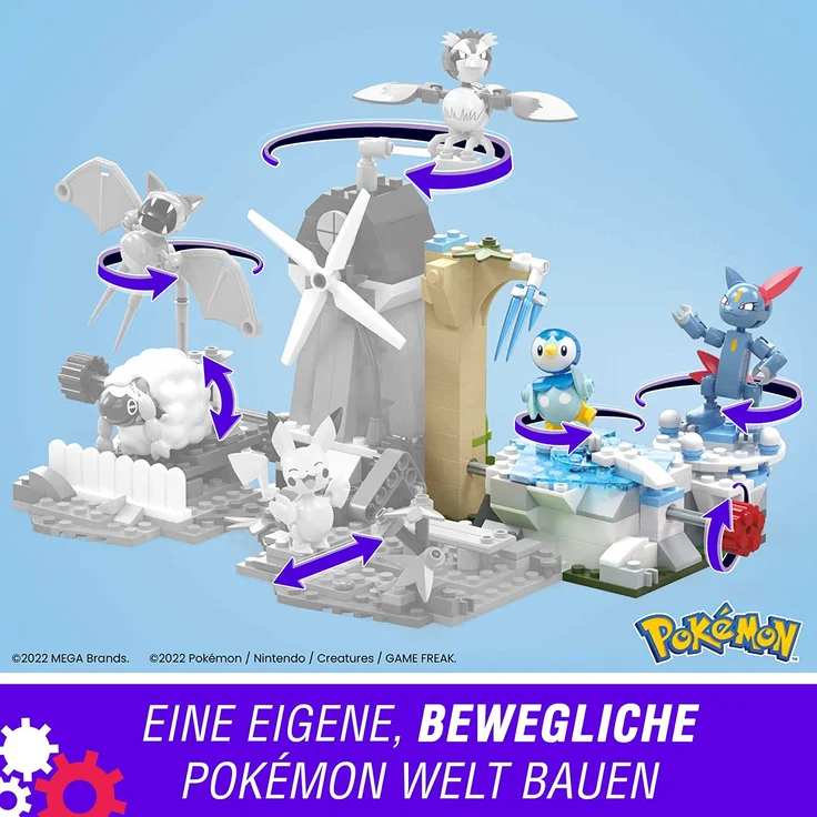 Mega Bloks Klocki Mega Pokemon Sniezny dzien Piplupa i Sneasela 183 elements – Bild 5