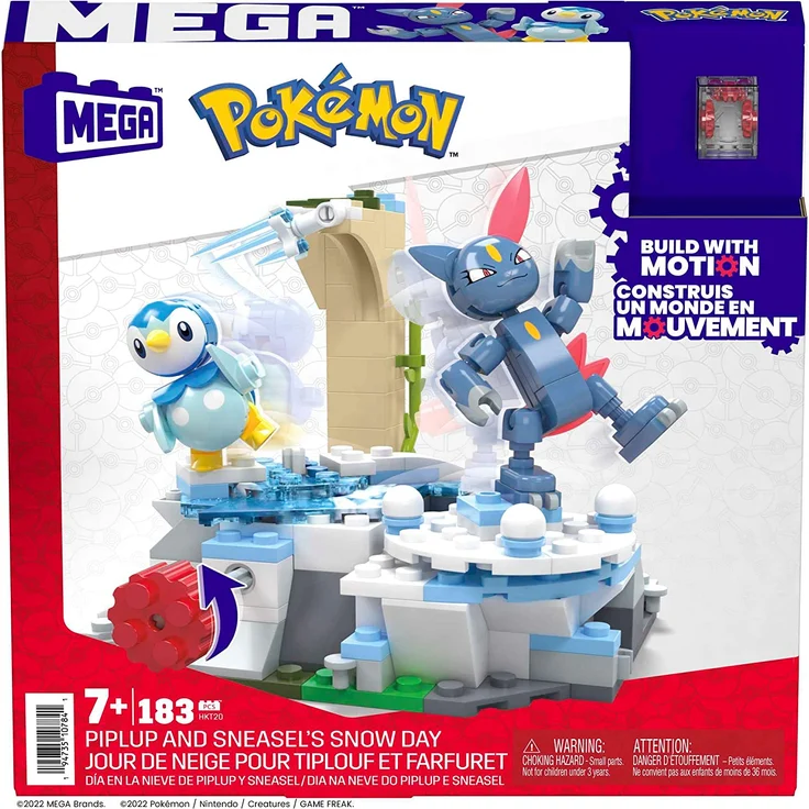 Mega Bloks Klocki Mega Pokemon Sniezny dzien Piplupa i Sneasela 183 elements – Bild 6