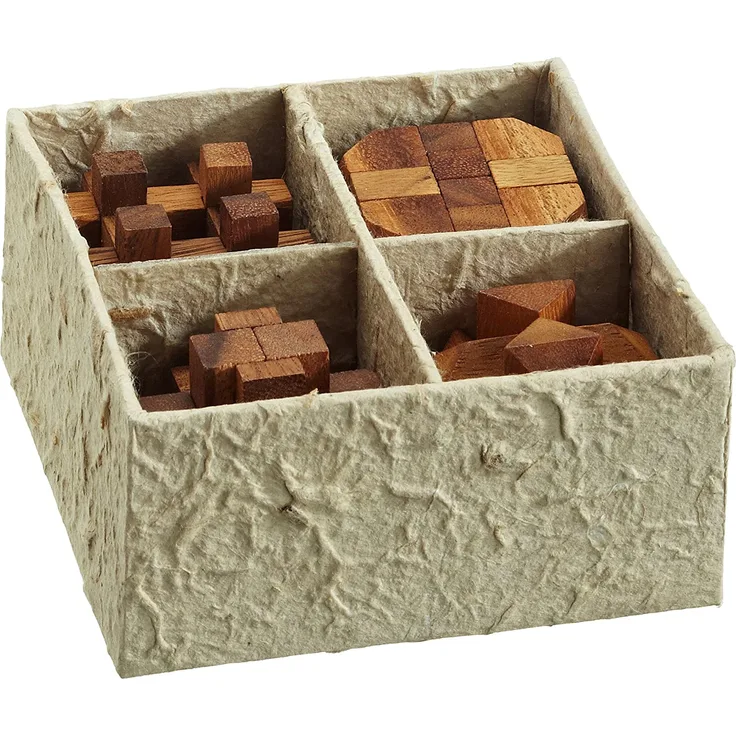Philos 6165 - Puzzle Geschenkset I, mit 4 unterschiedlich schwierigen Knobelspielen