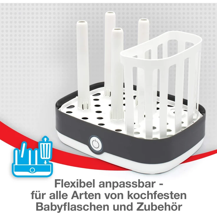 NUK Vario Express Dampf-Sterilisator 3-in-1 Modular für bis zu 6 Babyflaschen, Sauger & Zubehör oder Milchpumpe – Bild 4