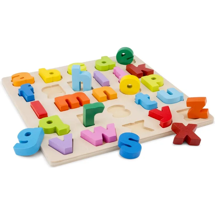 New Classic Toys Alphabetisches Puzzle Kleinbuchstaben Junior 30 cm Holz 27-teilig