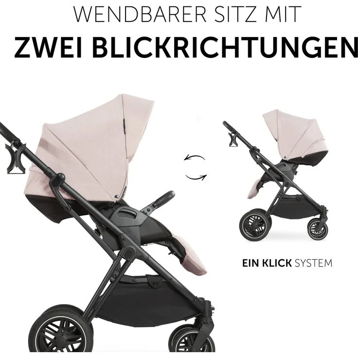 Hauck Select Kombi Kinderwagen Vision X Set Black Melange Beige – Bild 6