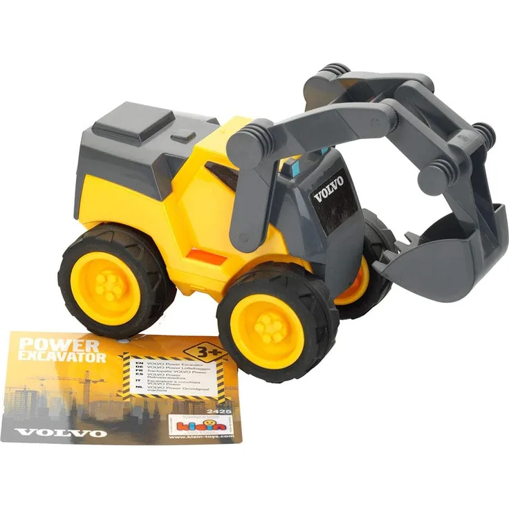 Theo Klein 2425 Volvo Power Löffelbagger, Maßstab 1:24, HT, gelb