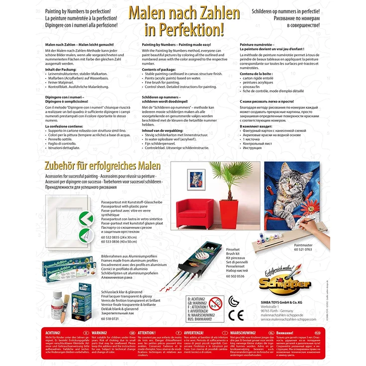 Malen nach Zahlen - Katze im Rucksack – Bild 2