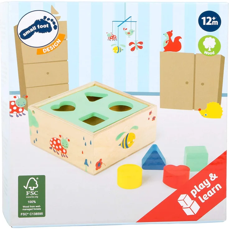small foot 10944 Motorikspielzeug Steckwürfel Move it aus FSC 100%-zertifiziertem Holz. Spielzeug, mehrfarbig – Bild 4