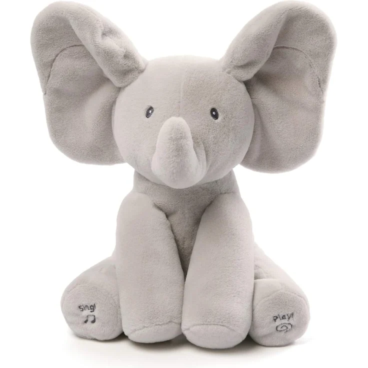Gund – 6054176 – Plüschtier Baby interaktiv – Spielzeug für Kleinkinder – Flappy der Elefant – Versteckung – französische Version – Bild 2