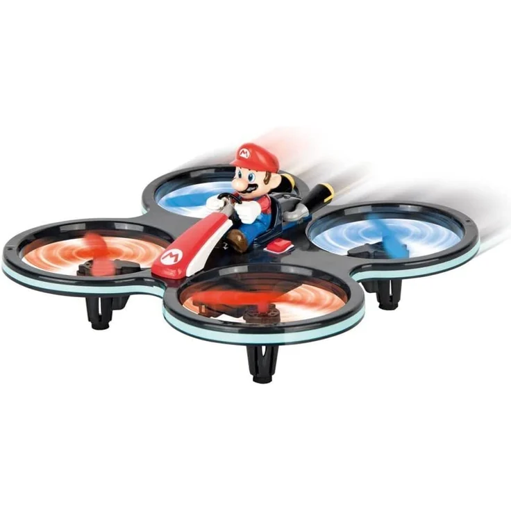 Carrera RC Mini Mario-Copter, Rot/Schwarz │ Ferngesteuerter Elektro-Helikopter für drinnen & draußen │mit Ersatz-Rotorblättern & Fernbedienung │ Spielzeug für Kinder ab 8 Jahren & Erwachsene – Bild 7