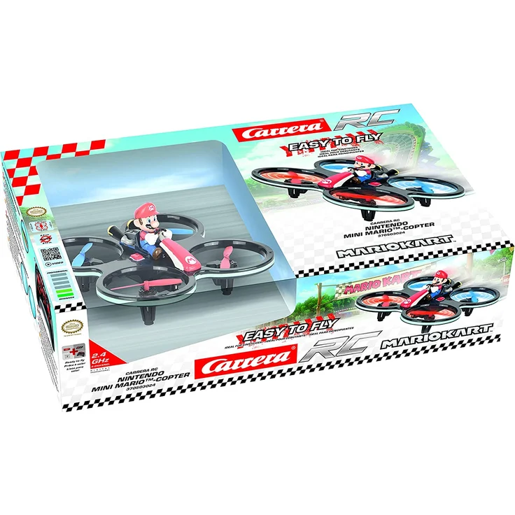 Carrera RC Mini Mario-Copter, Rot/Schwarz │ Ferngesteuerter Elektro-Helikopter für drinnen & draußen │mit Ersatz-Rotorblättern & Fernbedienung │ Spielzeug für Kinder ab 8 Jahren & Erwachsene – Bild 5