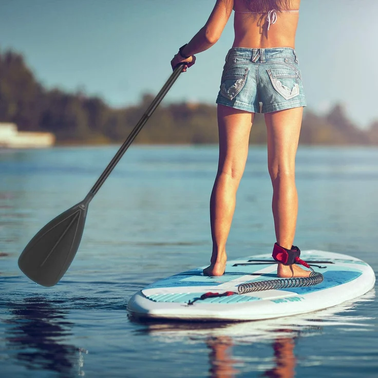KESSER® Paddle - 3-teilig für Kayak SUP Stand-Up Paddling Board Stechpaddel, Verstellbar Teleskop 165cm-215cm Aluminum für Stand Up Paddel Kajakfahren Surfboard Boot Anti-Rutsch Stecksystem Schwarz – Bild 6