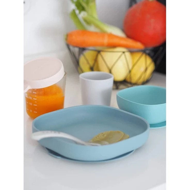 Beaba Silikon Geschirrset Jungle Blau Blau 2 - Preisvergleich – Bild 8