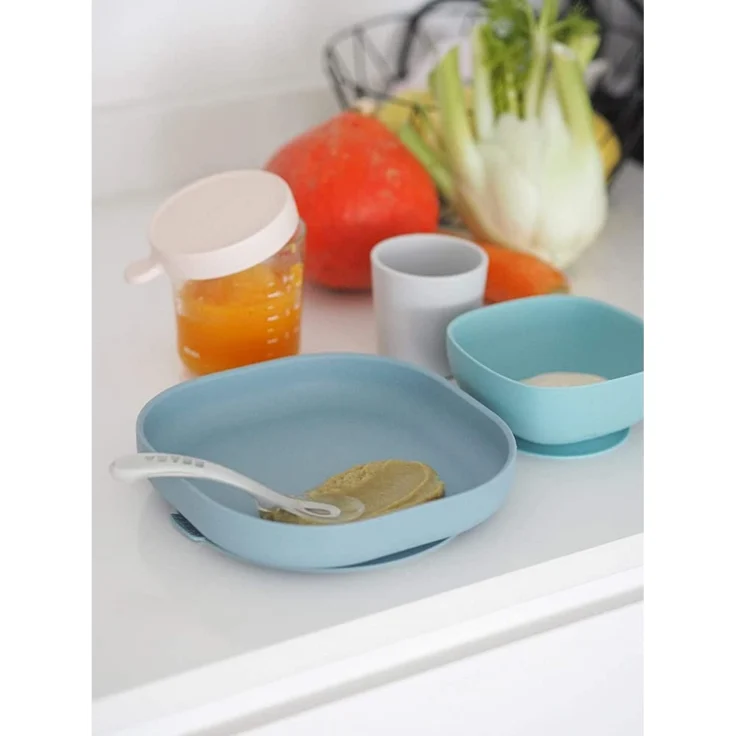 Beaba Silikon Geschirrset Jungle Blau Blau 2 - Preisvergleich – Bild 5