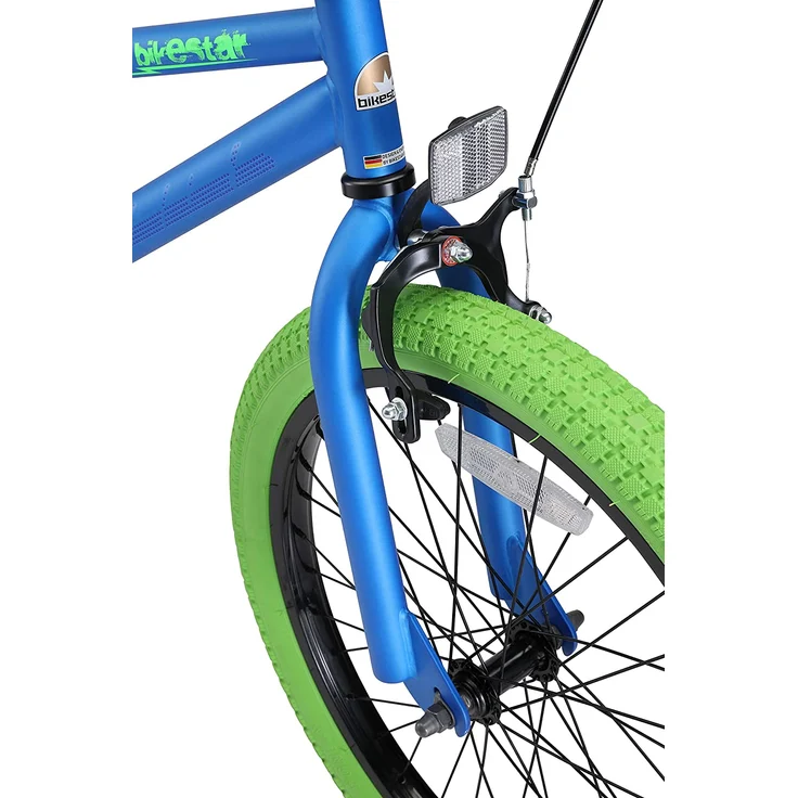 Bikestar BMX Kinderfahrrad 20 Zoll - Blau Grün – Bild 4