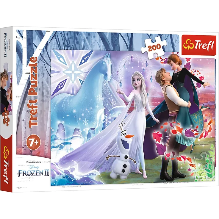 Trefl, Puzzle, Magische Welt der Schwestern, Disney Frozen 2, 200 Teile, für Kinder ab 7 Jahren