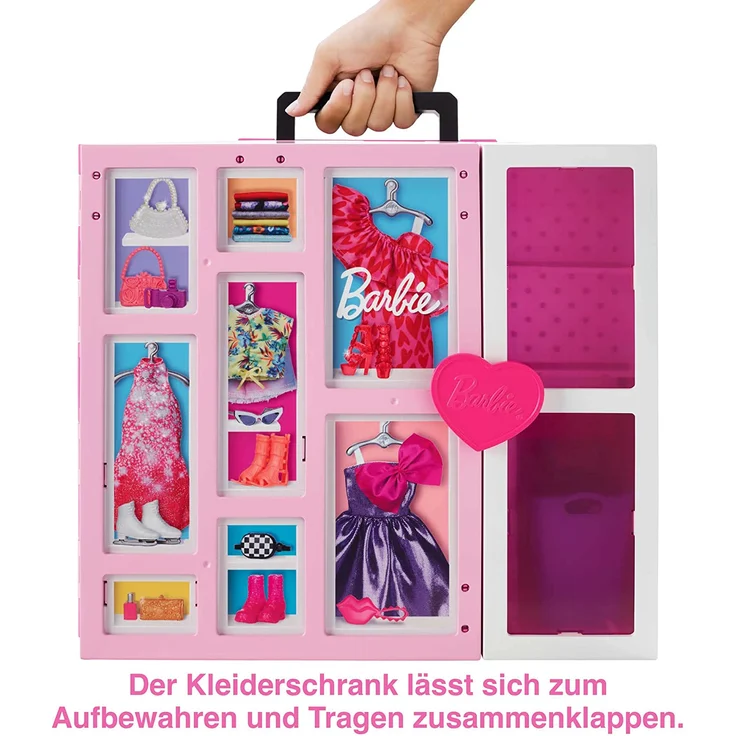 Mattel Barbie Traumkleiderschrank mit Puppe, Moden & Accessoires – Bild 5