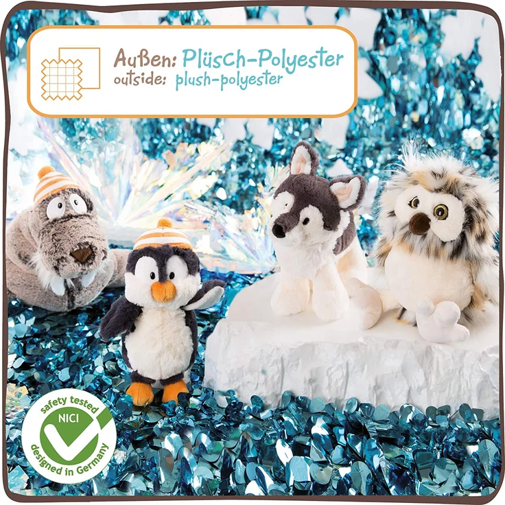NICI 45741 Kuschel-Kissen Pinguin Peppi und Walross Walbo Wabbel 43 x 25 cm – Das süße Plüschkissen für Jungen, Mädchen, Babys und Kuscheltierliebhaber – ideal für Zuhause, Kindergarten oder unterwegs – Bild 4