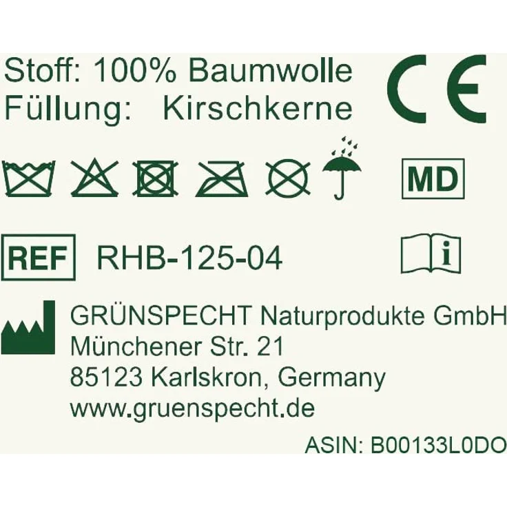 GRÜNSPECHT Mein kleiner Wärmefreund Bär, Kirschkern-Wärmekissen mit waschbarem Bezug für Kinder, wärmendes Kuscheltier bei Bauchschmerzen & Erkältung (171-V2) – Bild 5